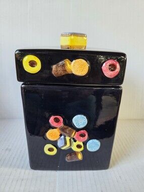 Vintage Chino Licorice Allsorts Ceramic Cookie Jar